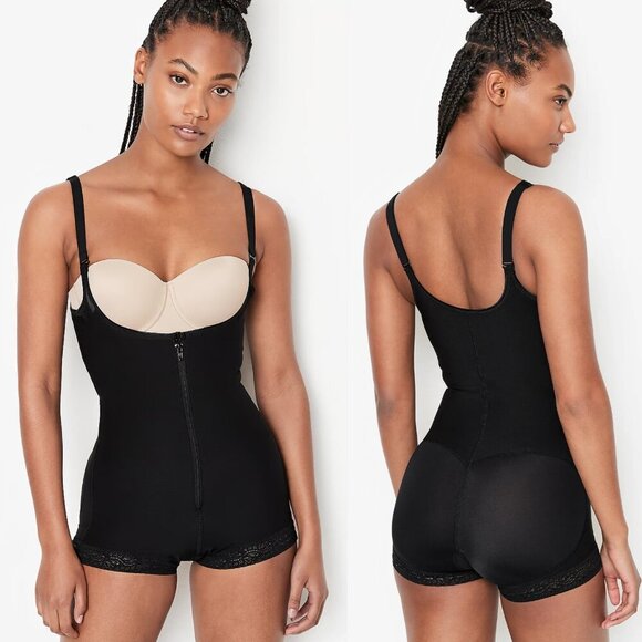 New! Leonisa Shapewear Firm Compression Open Bust Shaper Boyshorts 4134 - Picture 1 of 7